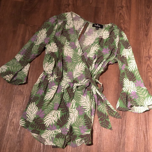 Lulus Other - Lulus Small Green Leaf Romper